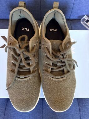 Olive Green Casual Lace-Up Sneakers